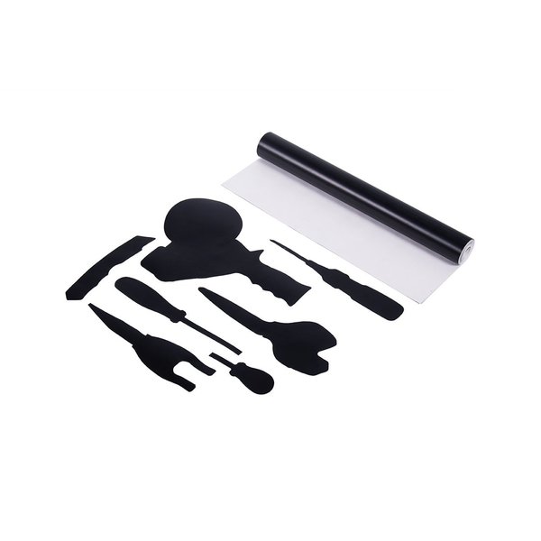 5S Supplies ShadowTape Shadow Board Tool Marking Tape 15 inches wide x 15 Foot Length Rolls Black TST-15180-BLK